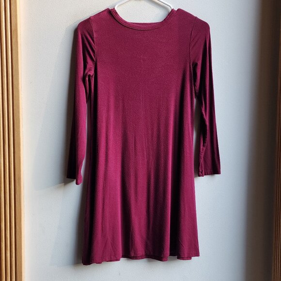 Art Class Maroon Stretch Midi Dress Size Large (10/12) - Picture 12 of 16
